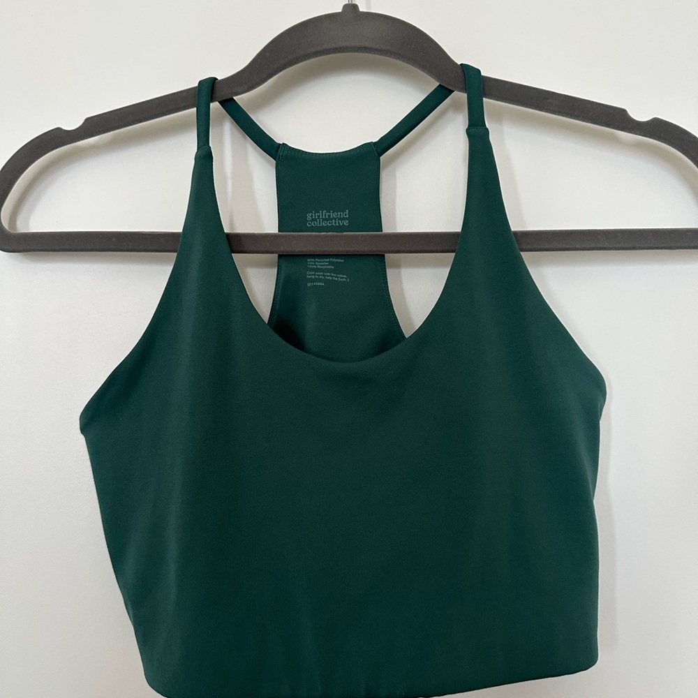 Girlfriend Collective Everglade Cleo Halter Bra